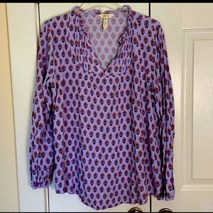 Matilda Jane Lavender Pintuck Floral Top XL